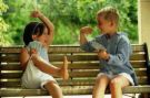 Children on bench